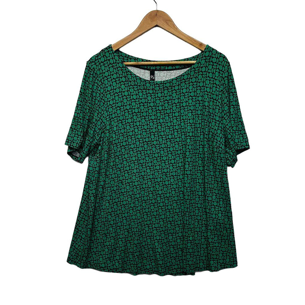 Taking Shape Taking Shape Green Geometric Print Top - Size 18 - Preloved – Revival ...