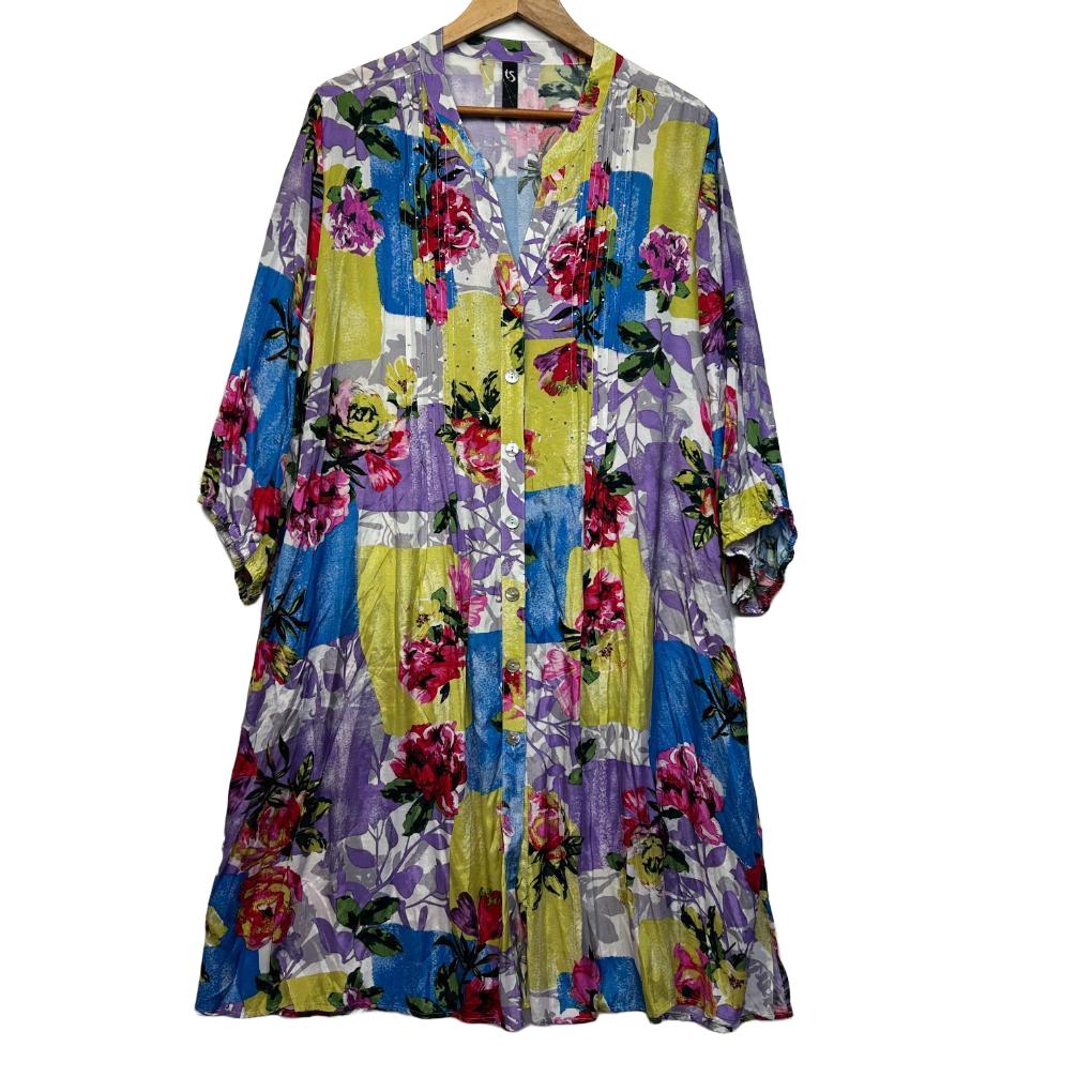 Taking Shape Multicoloured Floral Dress - Size 20