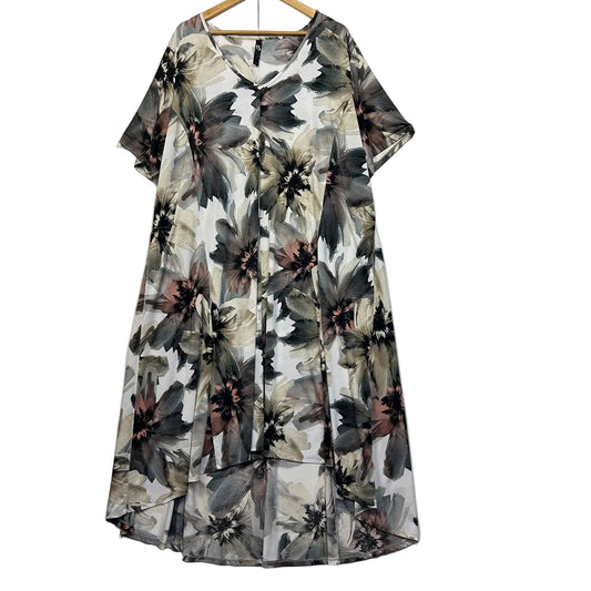Taking Shape Floral Dress - Size XL