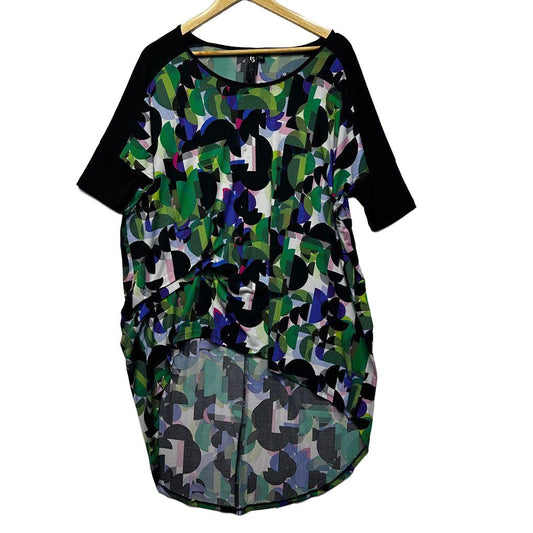 Taking Shape Multicoloured Print Top - Size 12/XXS