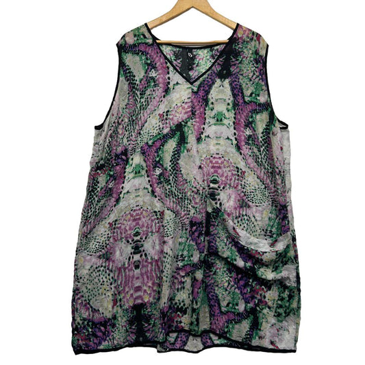 Taking Shape Multicoloured Sleeveless Top - Size 24