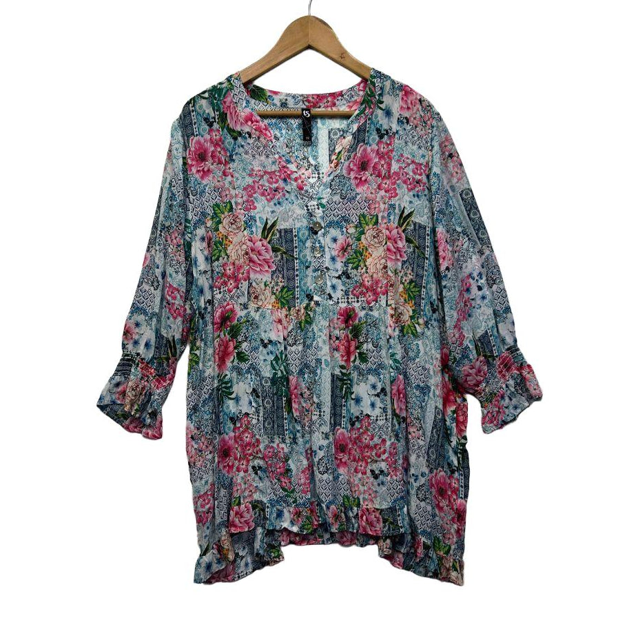 Taking Shape Multicoloured Top - Size 22