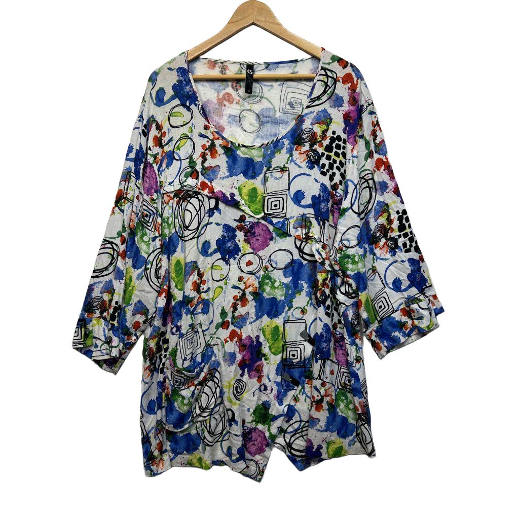 Taking Shape Multicoloured Top - Size 22