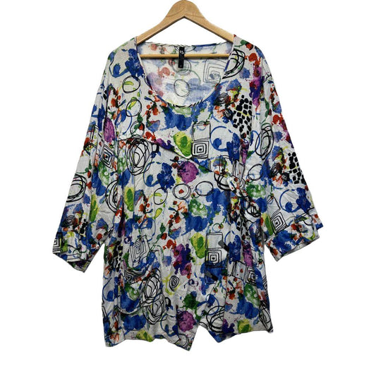 Taking Shape Multicoloured Top - Size 22