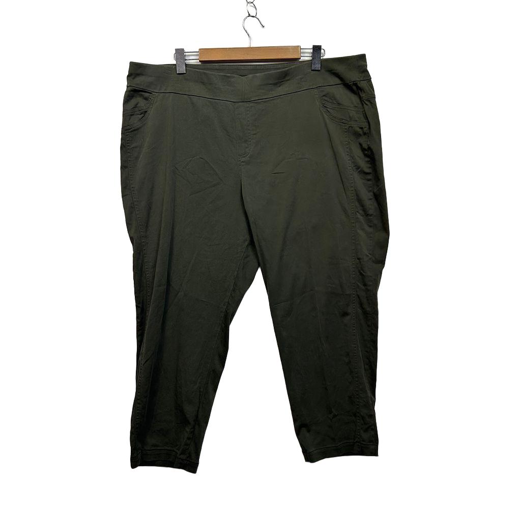 Taking Shape Olive Cotton Pants - Size 22