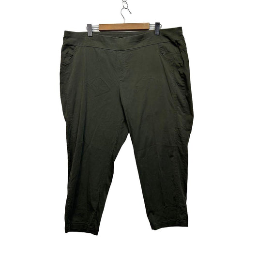 Taking Shape Olive Cotton Pants - Size 22