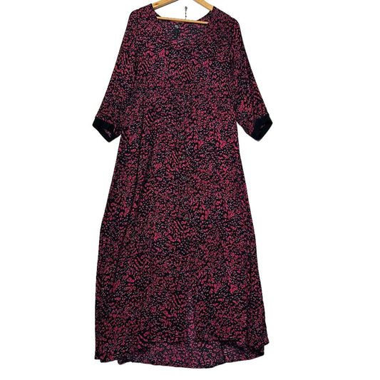Taking Shape Pink Black MaxiDress - Size 16