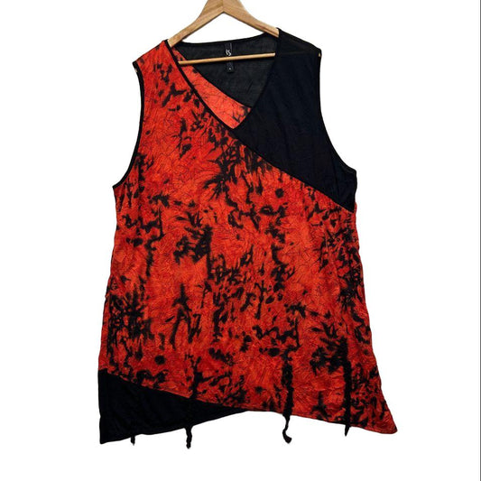 Taking Shape Red Sleeveless Top - Size XL
