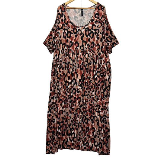 Taking Shape Rust Leopard Print Dress - Size 20/L