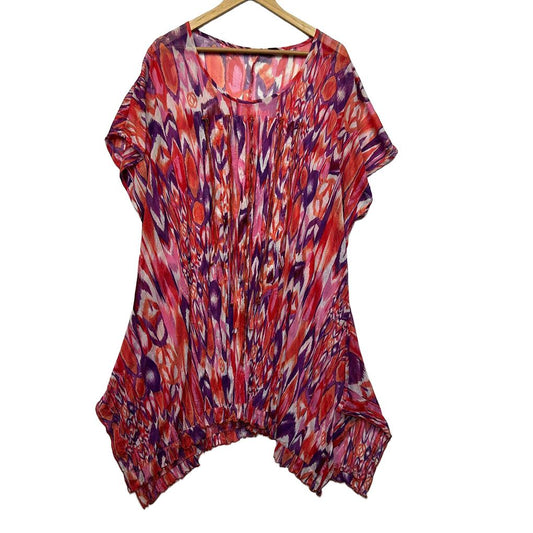 Taking Shape Sheer Print Top - 16/18