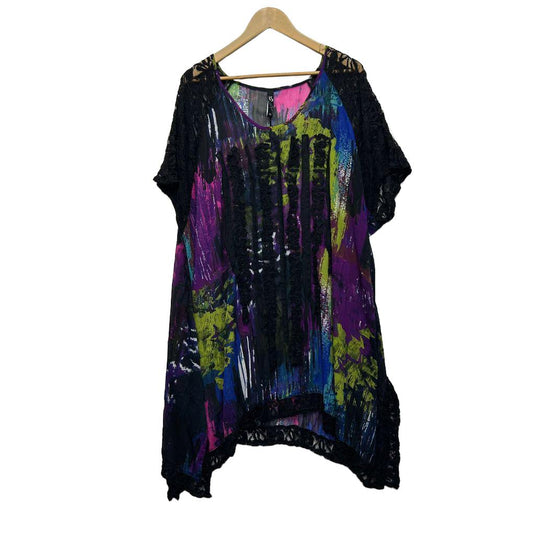 Taking Shape Sheer Top Layer Dress - Size 24 (Fault)