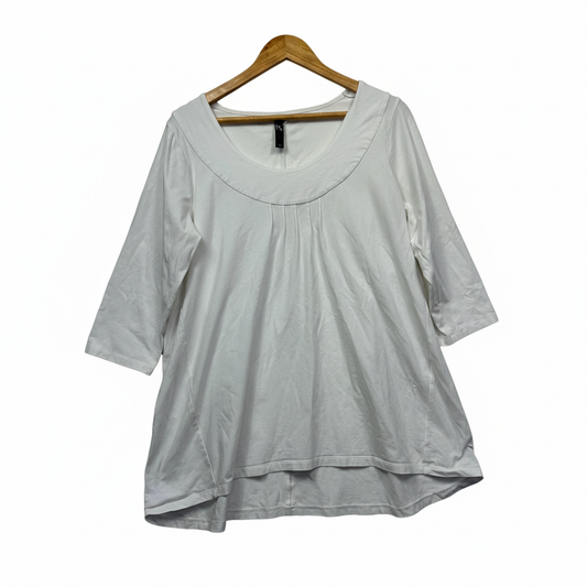 Taking Shape White 3/4 Sleeve Swing Top - Size XS