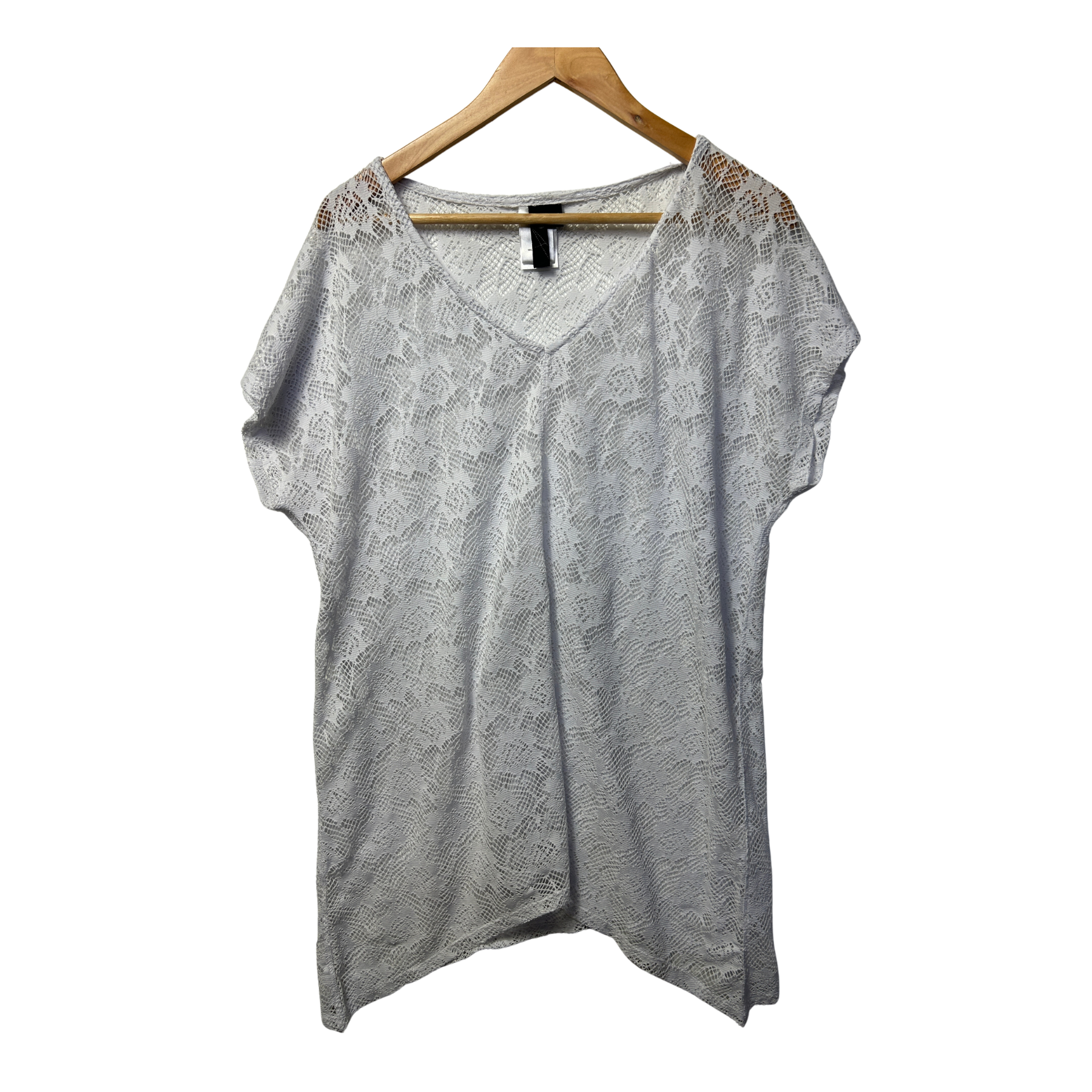 Taking Shape White Swim Cover Up Sheer Top - Size 14/XS