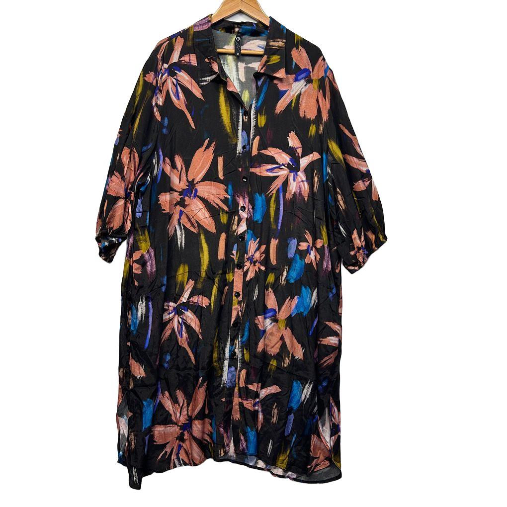 Taking Shape Floral Shirt Dress - Size 22
