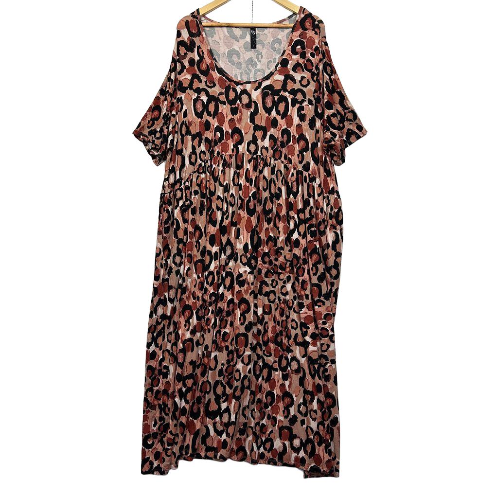 Taking Shape Leopard Print Dress - Size L