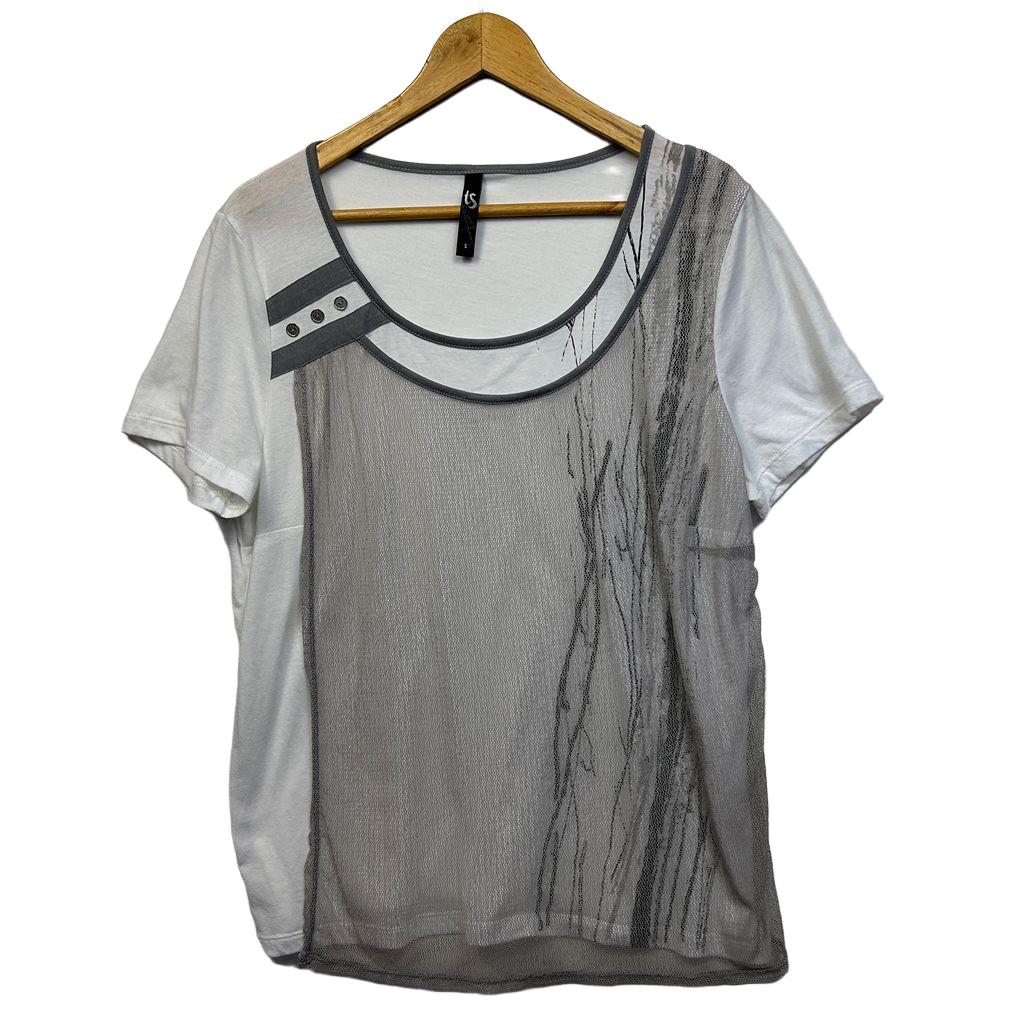 Taking Shape White Cotton Top - Size 16/S