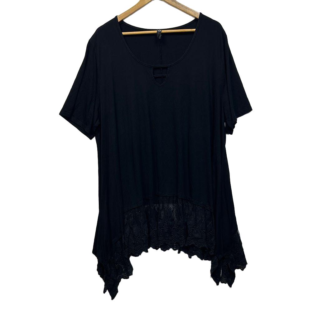 Taking Shape Black Casual Top - Size 20/L