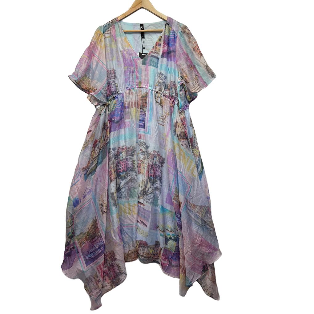 Taking Shape Multicoloured Dress - Size 18