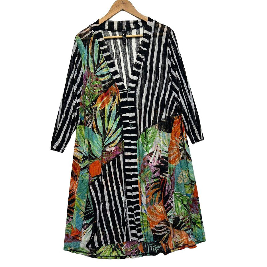 Taking Shape Multicoloured Jacket Top - Size 18/M