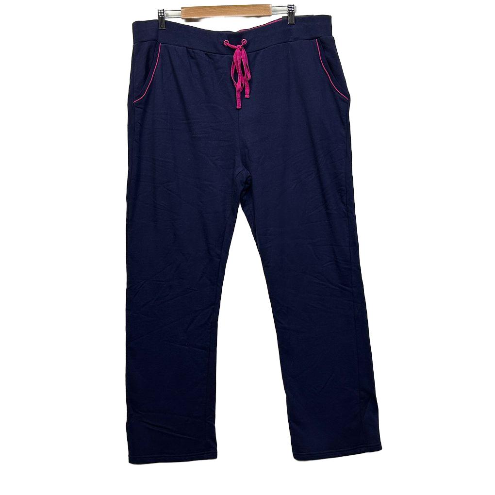 Tania Kay Navy Cotton Track Pants - Size 20