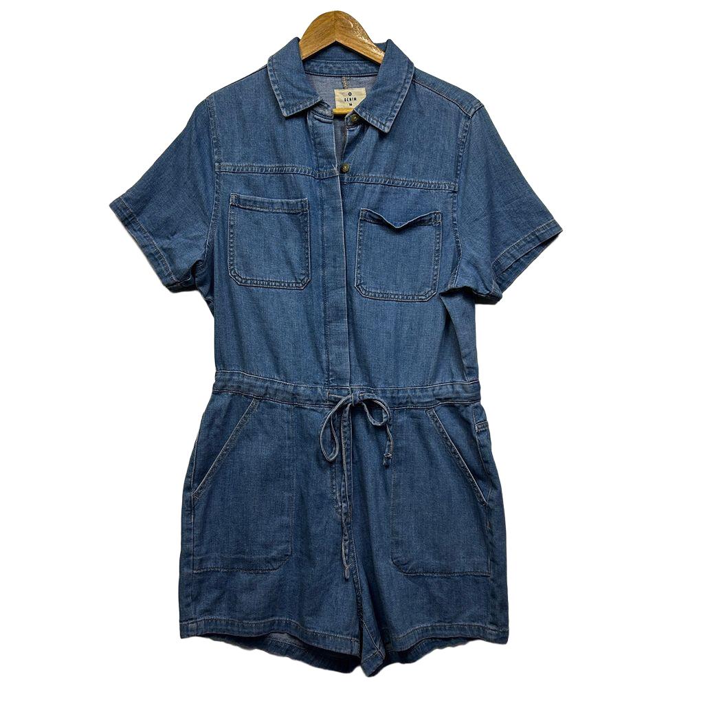 Target Blue Denim Playsuit - Size 16