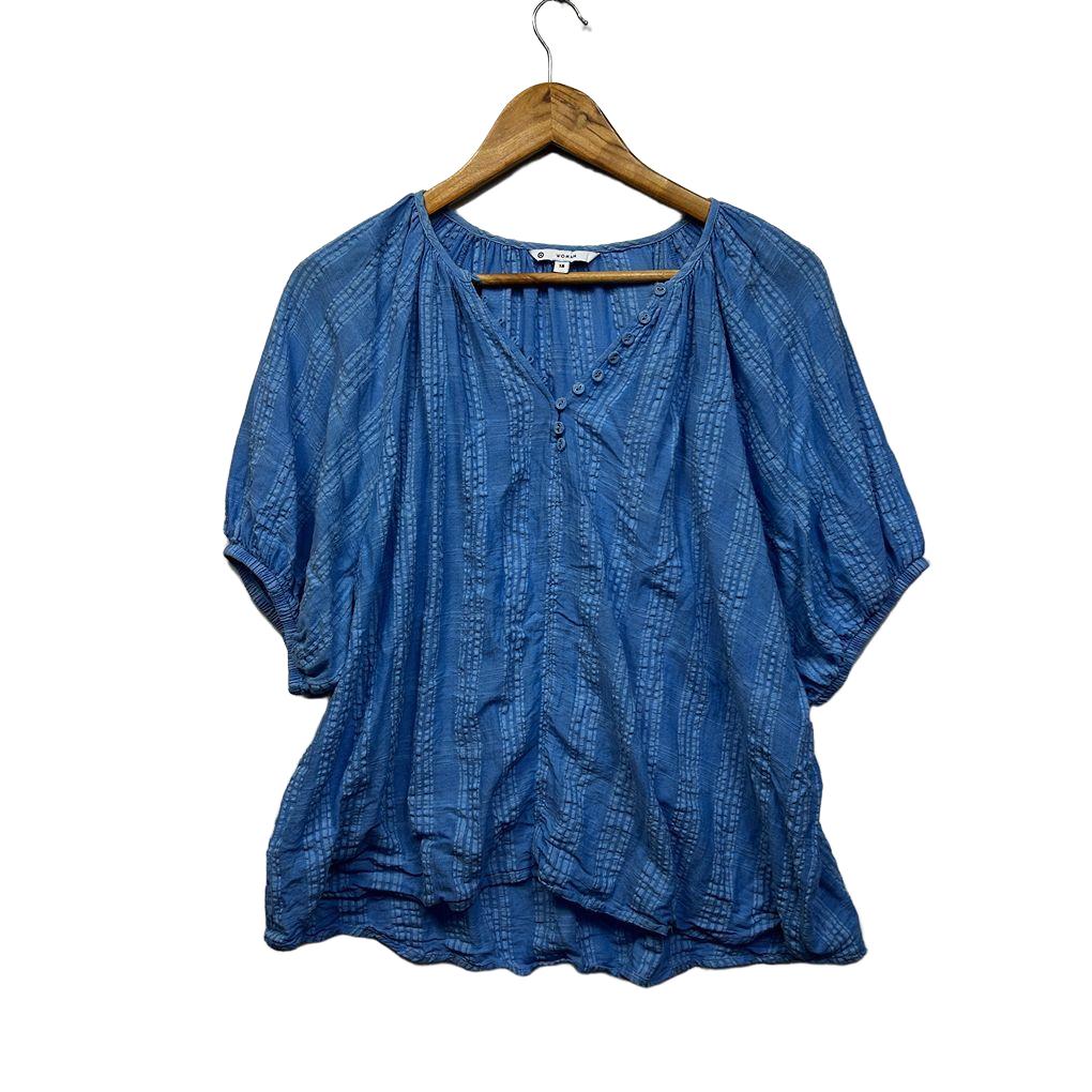 Target Blue Plus Size Cotton Top - Size 18