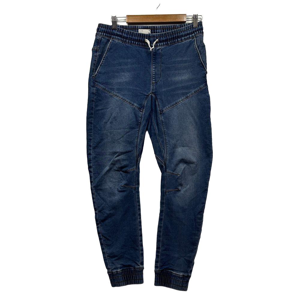 Target Blue Slim Full Length Denim Joggers - Size 16