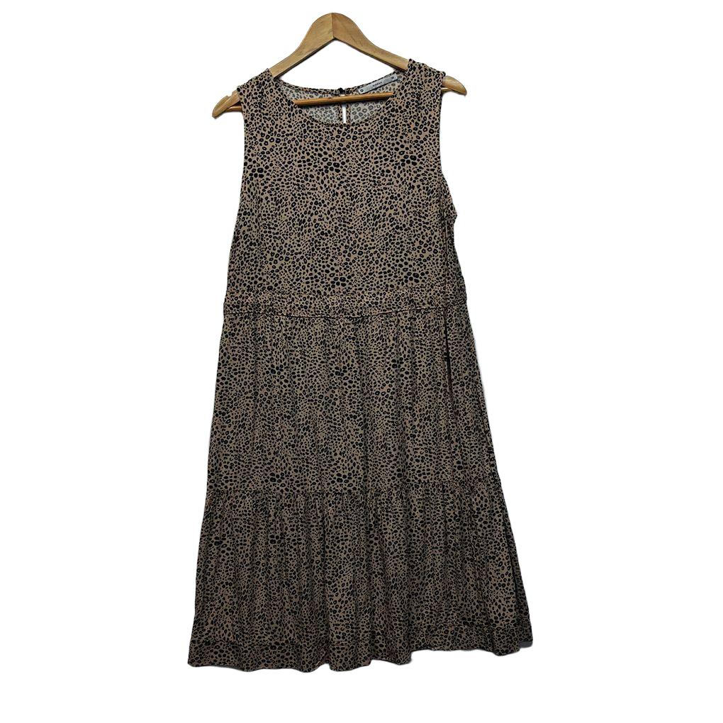 Target Brown Leopard Print Maxi Dress - Size 14