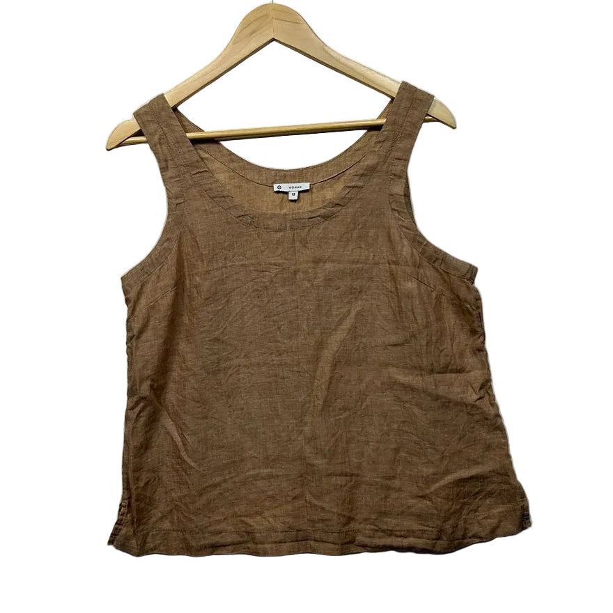 Target Brown Linen Top - Size 12