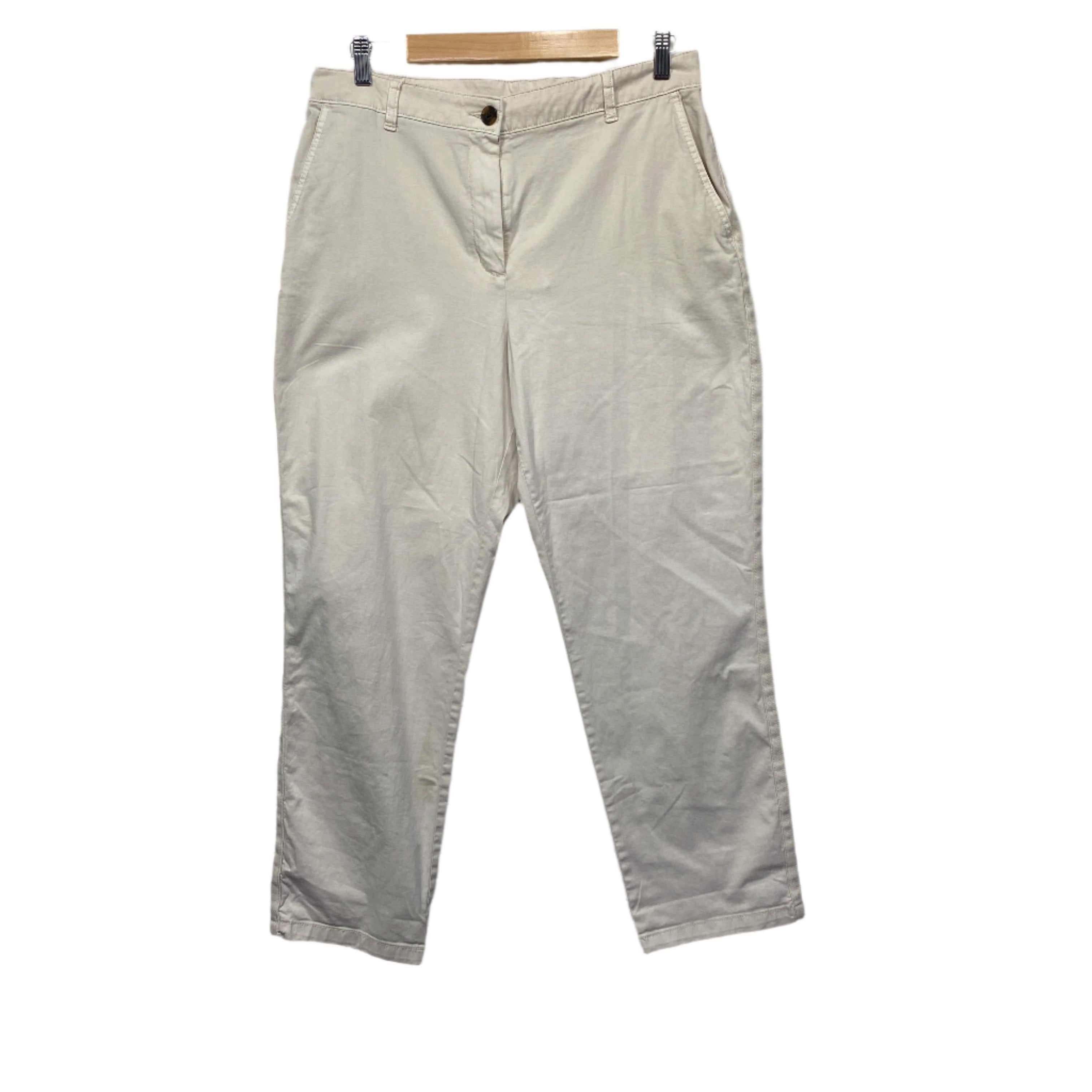Target Chino Pants Size 14 Cream Pockets Rolled Cuff (New with marks)