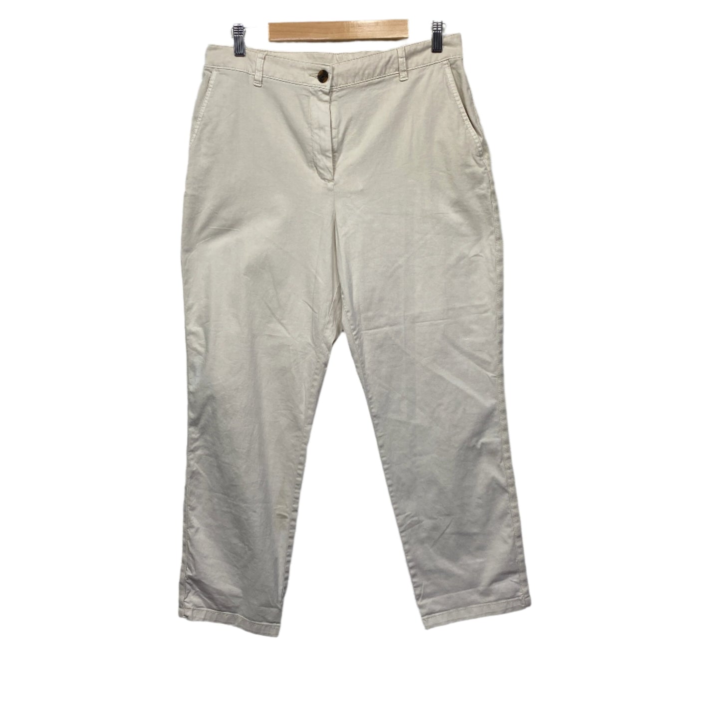 Target Chino Pants Size 14 Cream Pockets Rolled Cuff (New with marks)