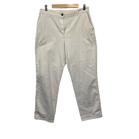 Target Chino Pants Size 14 Cream Pockets Rolled Cuff (New with marks)