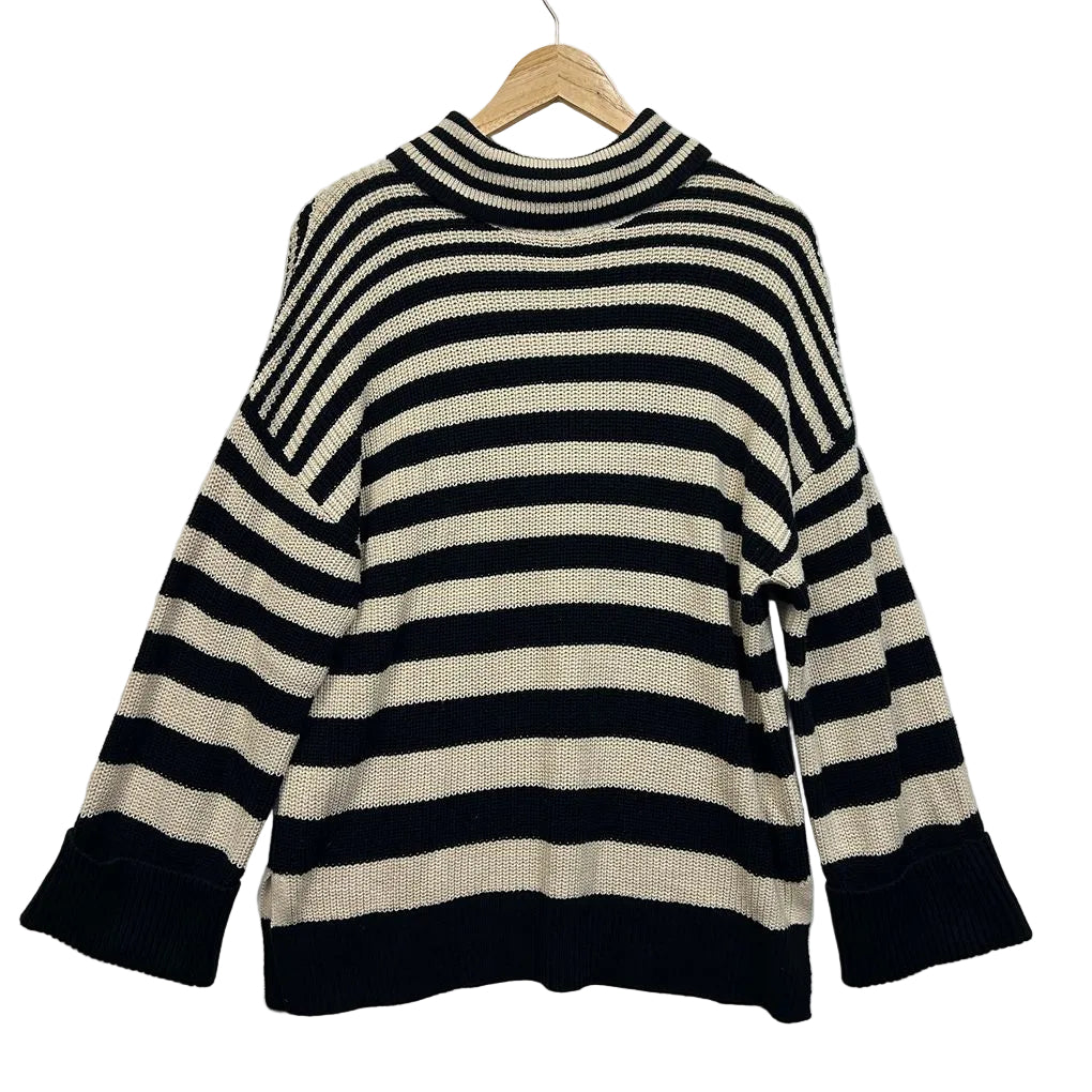 Target Cream Striped Cotton Jumper - Size L
