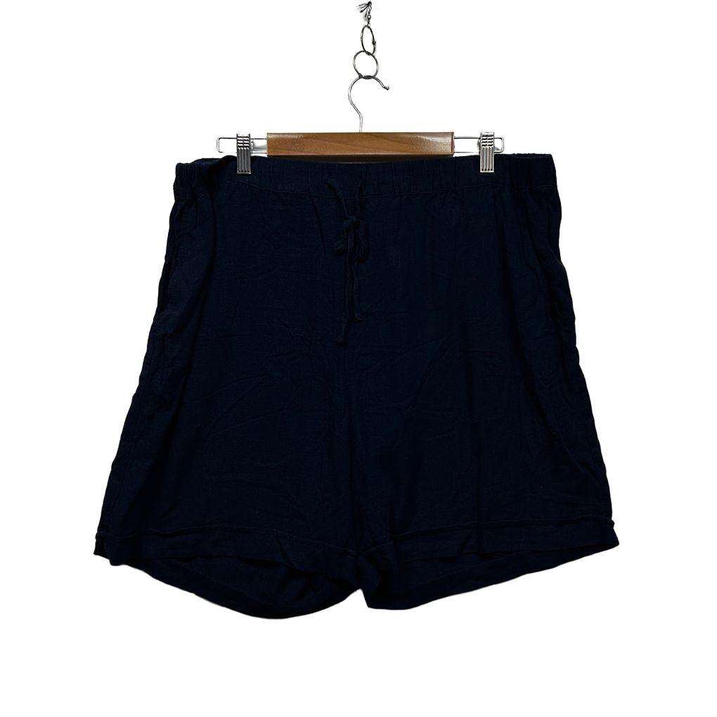 Target Curve Navy Plus Size Linen Shorts - Size 18