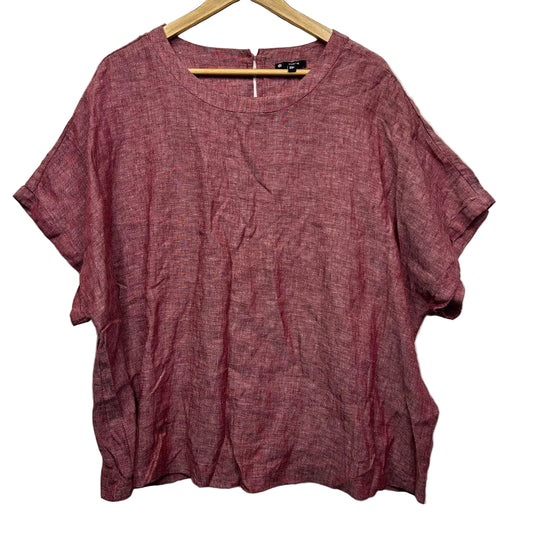 Target Curve Pink Linen Top - Size 22