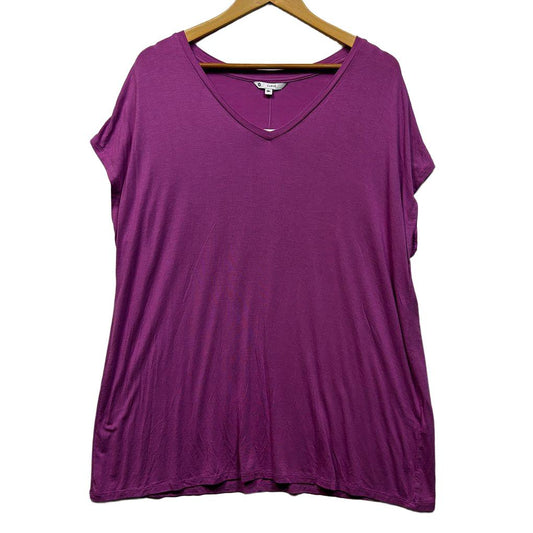 Target Curve Purple V-Neck Top - Size 18