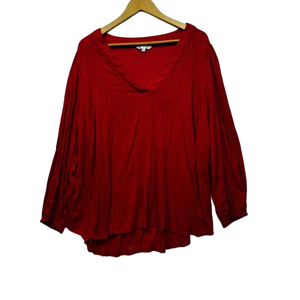 Target Curve Red Plus Size Cotton Top - Size 20
