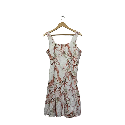 Target Floral Linen Dress - Size 14