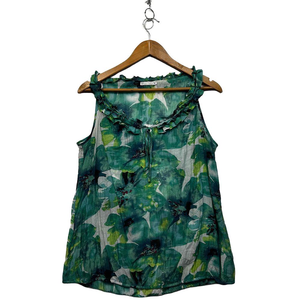 Target Green Plus Size Floral Sleeveless Top - Size 18
