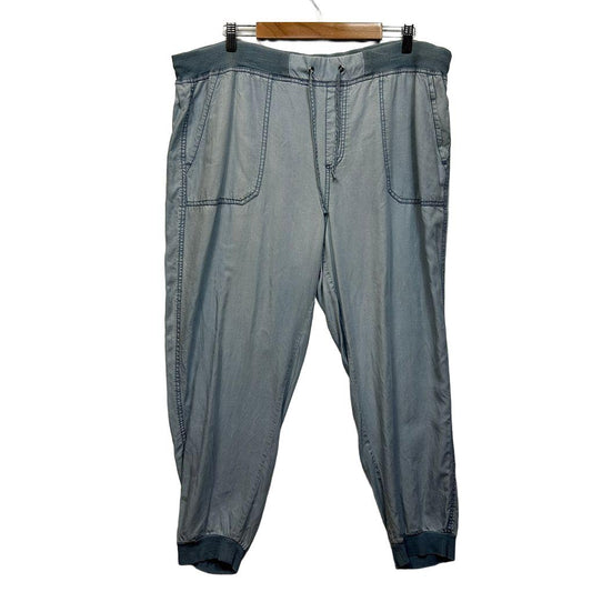 Target Light Blue Chambray Plus Size Joggers - Size 18