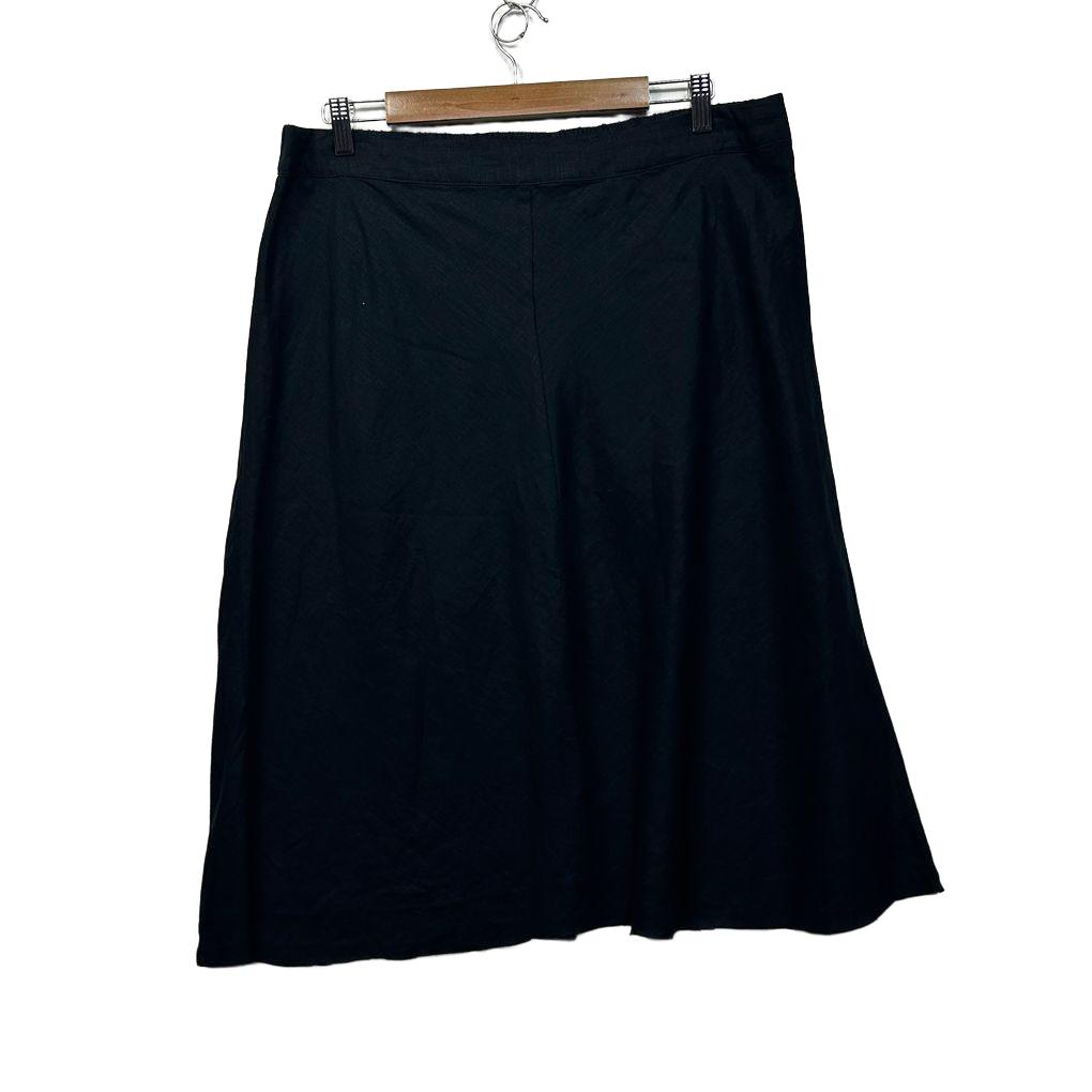 Target Linen Black Skirt - Size 16