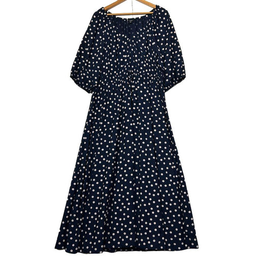 Target Navy Polka Dot Maxi Dress - Size 14