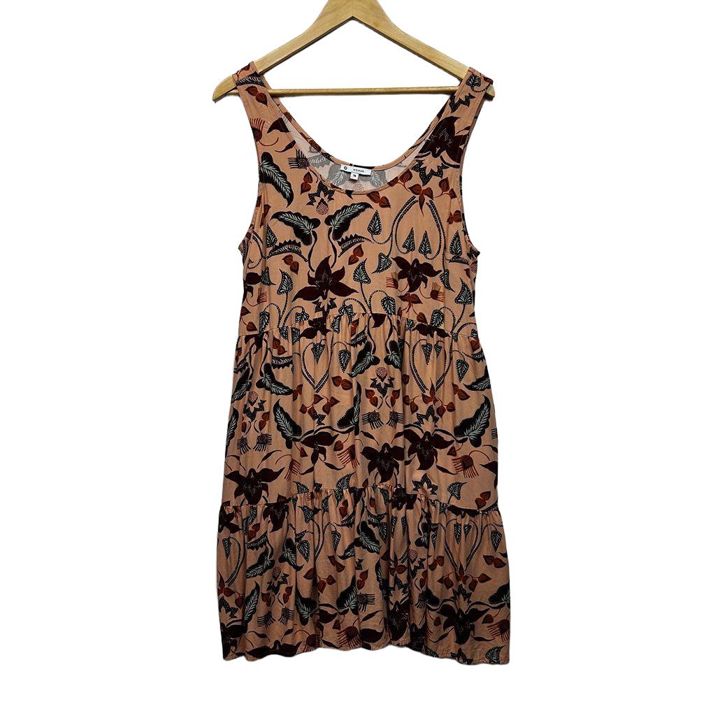 Target Peach Floral Sleeveless Dress - Size 16