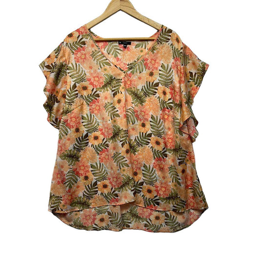 Target Peach Floral Top - Size 26