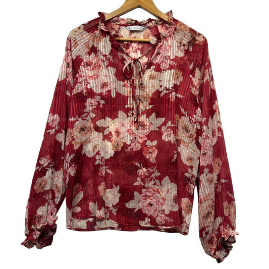 Target Red Floral Shirt - Size 14