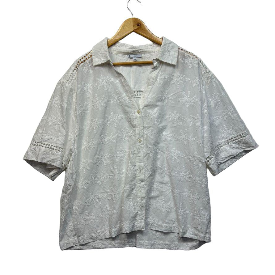 Target White Embroidered Top - Size 20