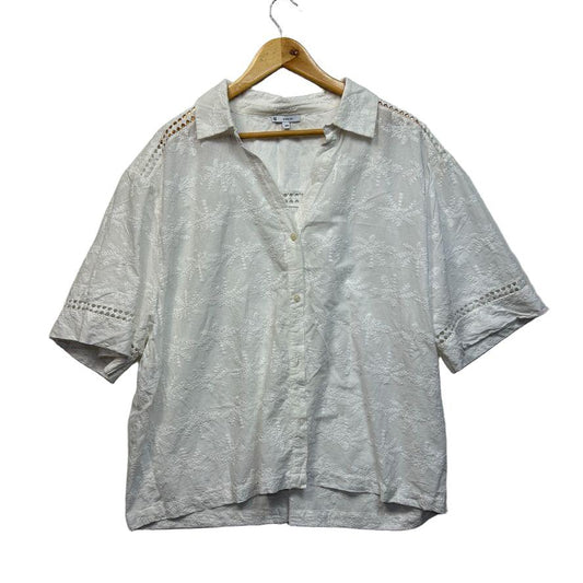 Target White Embroidered Top - Size 20