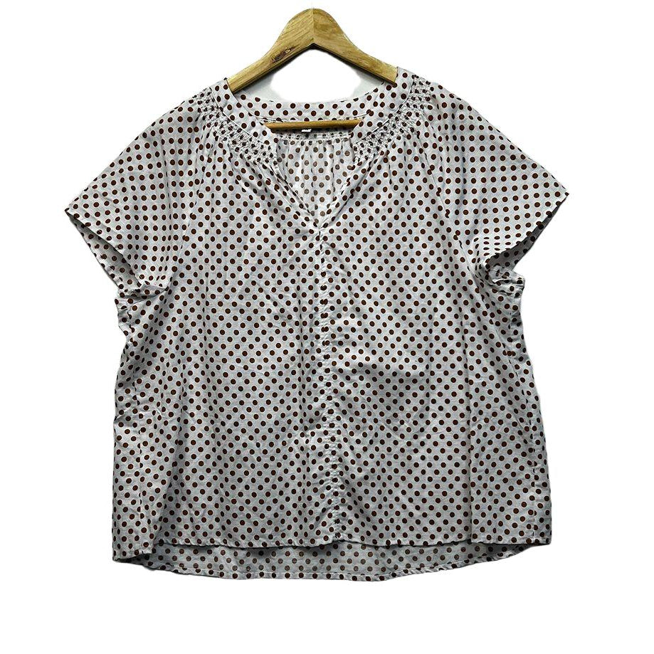 Target White Plus Size Polka Dot Top - Size 18