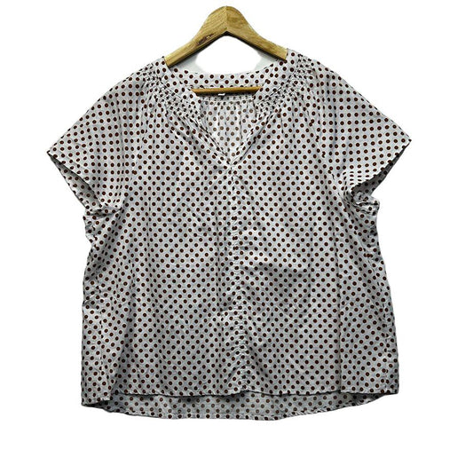 Target White Plus Size Polka Dot Top - Size 18