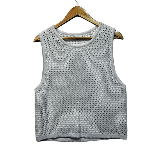 Target White Sleeveless Knit Top - Size XL